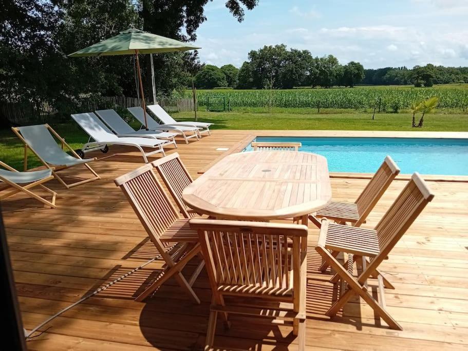 Maison Neuve Avec Piscine Chauffee, 4 Kms De Contis Plage Saint-Julien-en-Born Kültér fotó