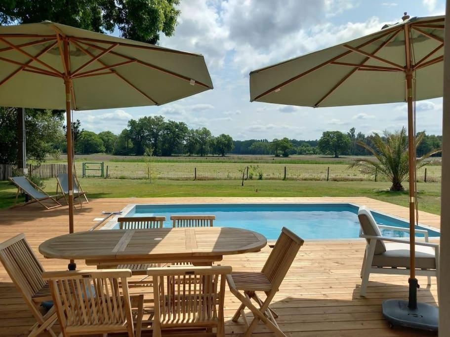 Maison Neuve Avec Piscine Chauffee, 4 Kms De Contis Plage Saint-Julien-en-Born Kültér fotó